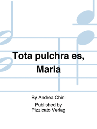 Book cover for Tota pulchra es, Maria