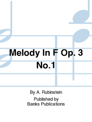 Book cover for Melody In F Op. 3 No.1