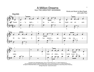 Book cover for A Million Dreams (from The Greatest Showman)