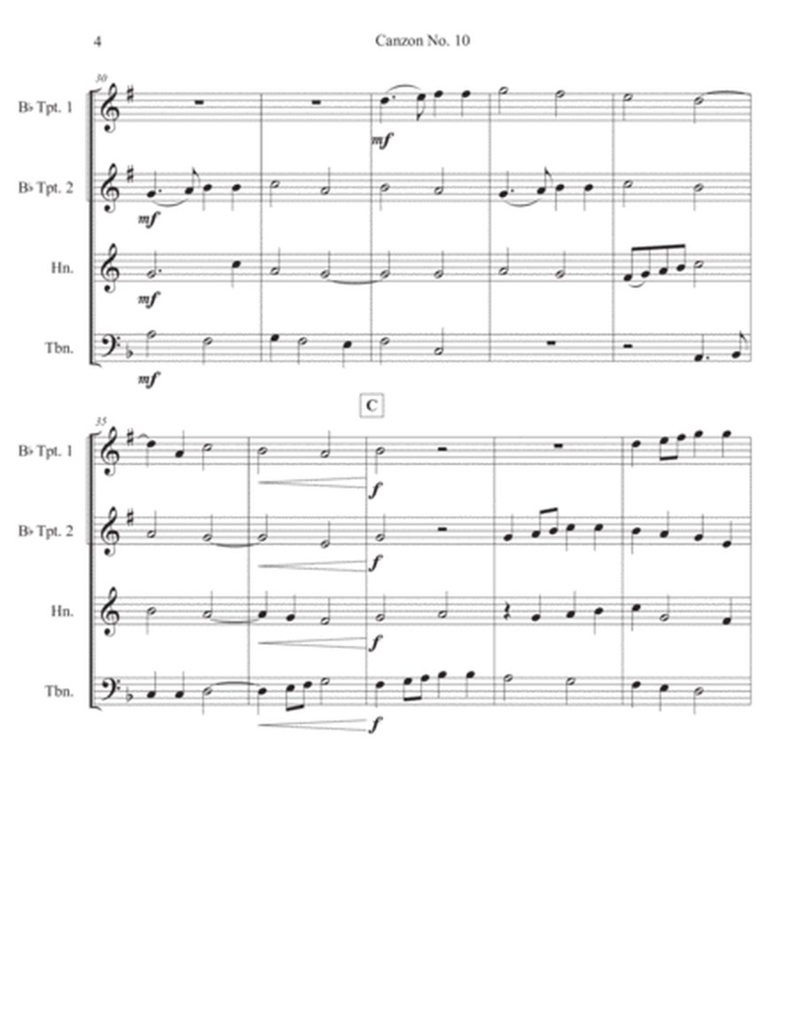 "Canzon No. 10" for Brass Quartet - Luzzasco Luzzaschi image number null