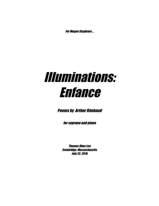 Book cover for Illuminations: Enfance (2016) for soprano and piano