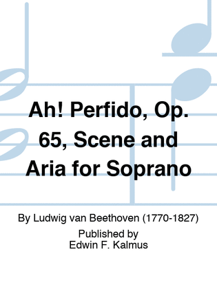 Book cover for Ah! Perfido, Op. 65, Scene and Aria for Soprano