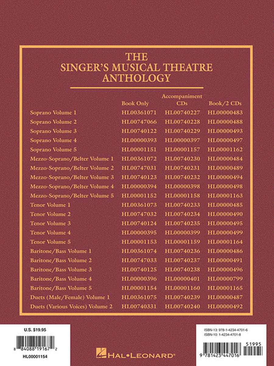 Singer's Musical Theatre Anthology – Volume 5