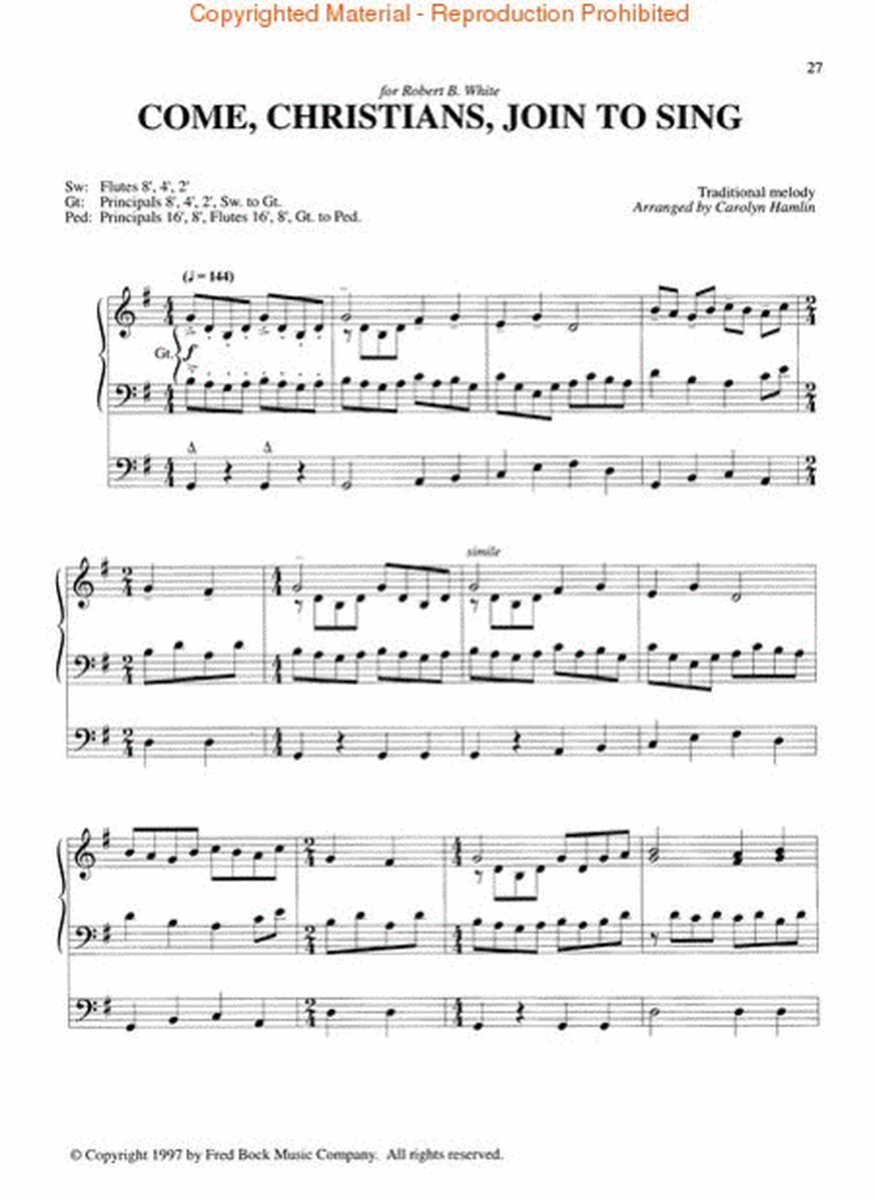 Worship Hymns for Organ – Volume 1