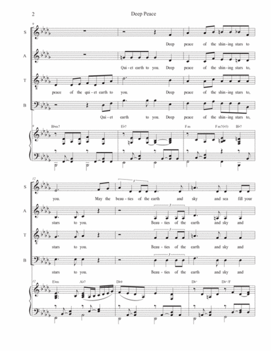 Deep Peace (SATB) image number null