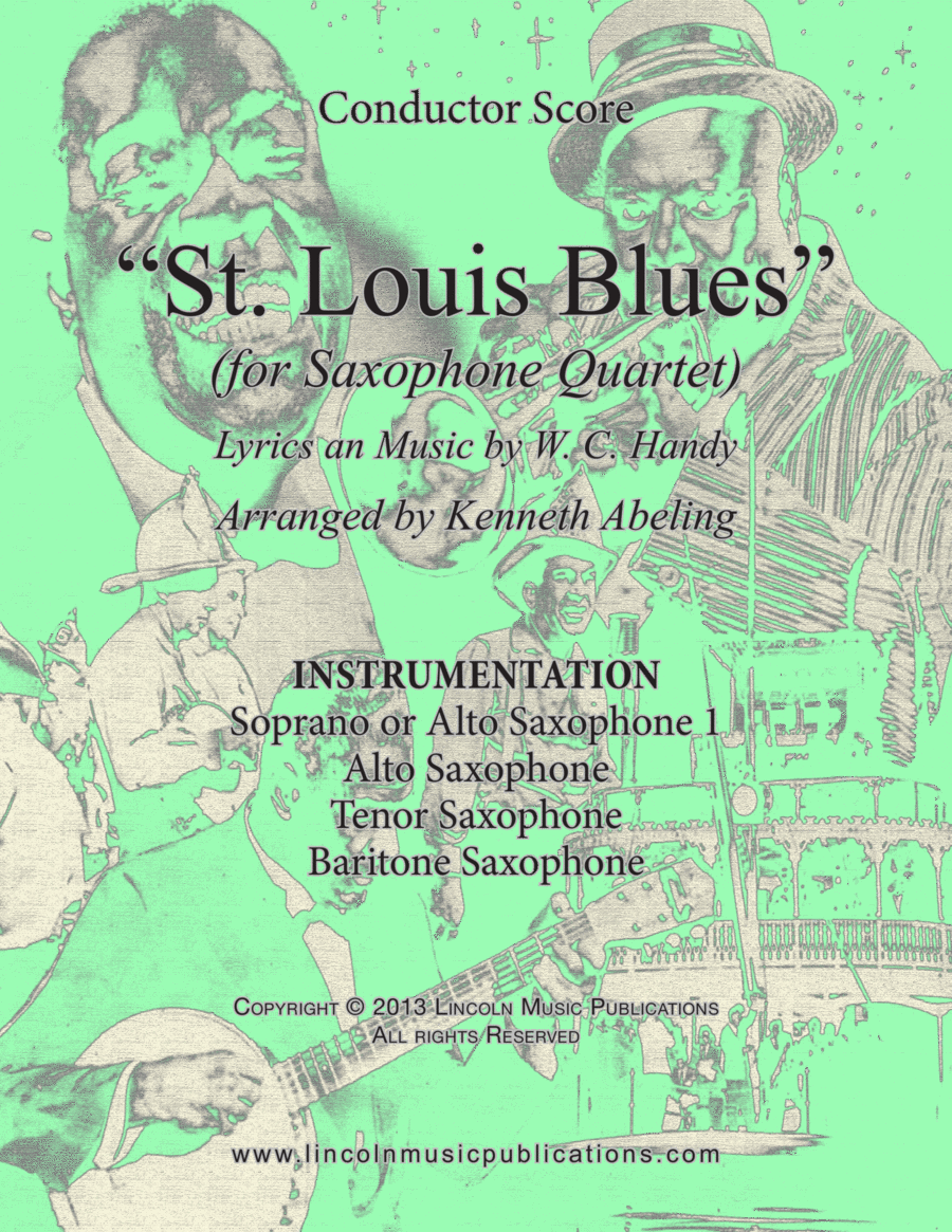 St. Louis Blues (for Saxophone Quartet SATB or AATB) image number null