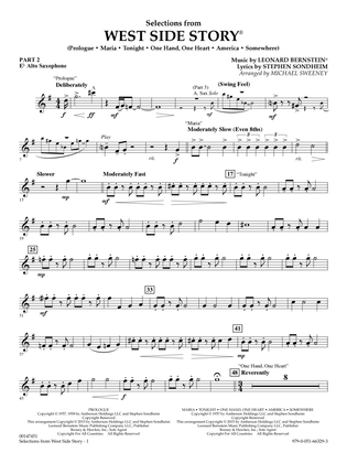 Book cover for West Side Story (Selections for Flex-Band) (arr. Michael Sweeney) - Pt.2 - Eb Alto Saxophone