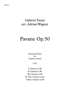 Book cover for Pavane op.50 (Clarinet Choir) arr. Adrian Wagner