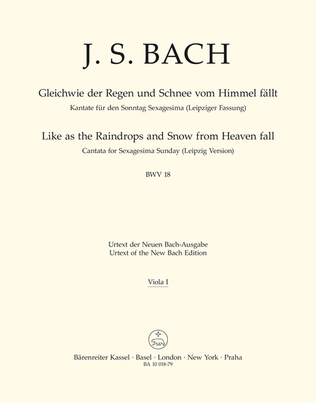 Book cover for Gleichwie der Regen und Schnee vom Himmel fallt BWV 18