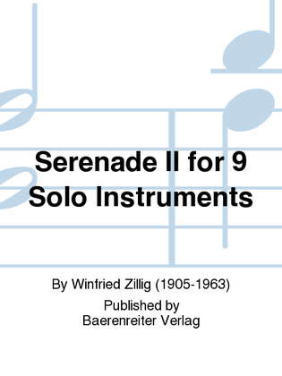 Book cover for Serenade II for 9 Solo Instruments