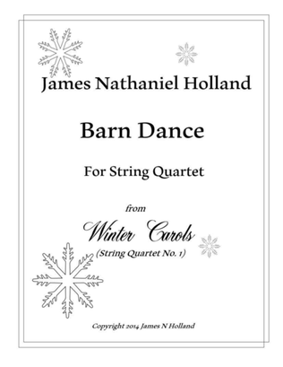 Book cover for Barn Dance, from "Winter Carols" String Quartet No. 1