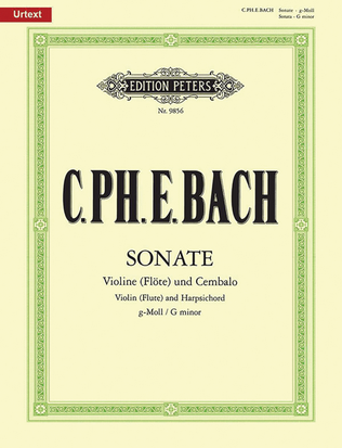 Book cover for Sonata for Violin (Flute) and Harpsichord in G minor