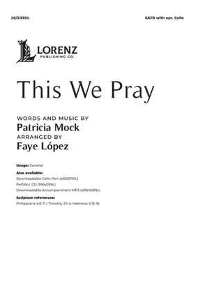 Book cover for This We Pray