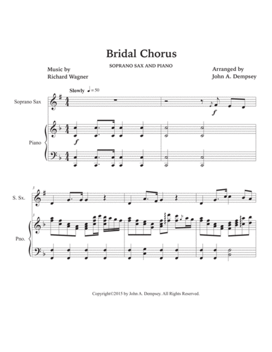 Bridal Chorus (Wedding March): Soprano Sax and Piano image number null