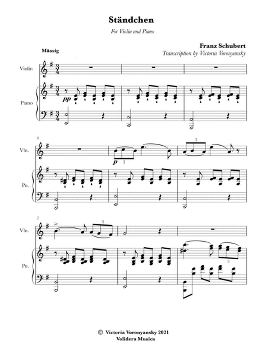 Ständchen for Violin and Piano
