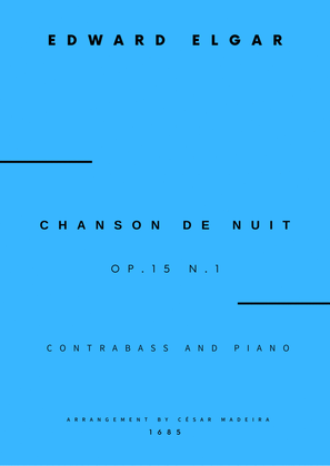 Book cover for Chanson De Nuit, Op.15 No.1 - Contrabass and Piano (Full Score and Parts)
