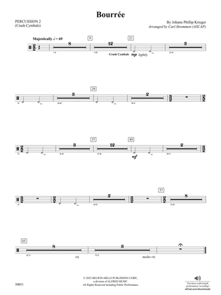 Bourrée: 2nd Percussion