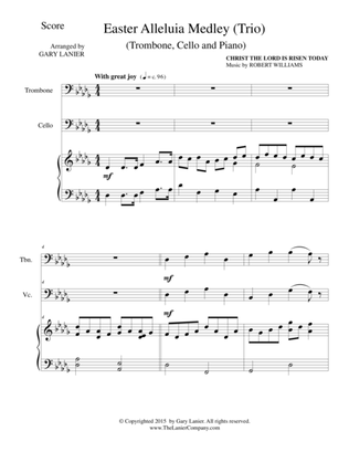 Book cover for EASTER ALLELUIA MEDLEY (Trio – Trombone, Cello and Piano) Score and Parts