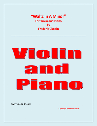Book cover for Waltz in A Minor (Chopin) - Violin and Piano - Chamber music