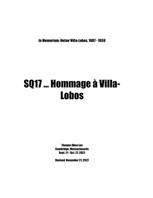 SQ17 ... Hommage à Villa-Lobos (2022) - full score - Score Only