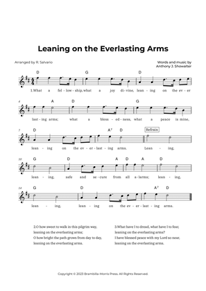 Leaning on the Everlasting Arms (Key of D Major)
