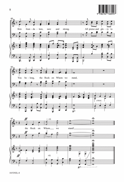 The Rock on Whom We Stand (SATB ) by Cindy B