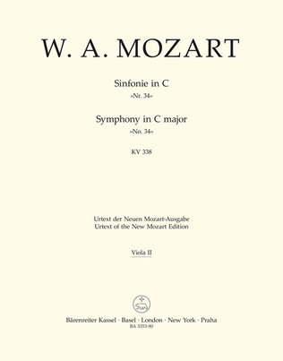Book cover for Symphony, No. 34 C major, KV 338