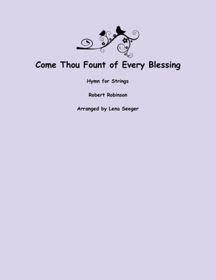 Book cover for Come Thou Fount of Every Blessing (two violins and cello)