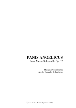Book cover for FRANCK - PANIS ANGELICUS - ALL IN ONE FILE: : For Organ Solo, for Soprano, Tenor and Organ, for Alto
