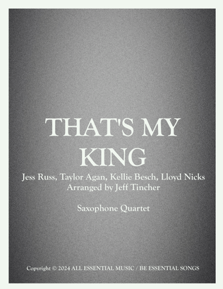 Book cover for That's My King