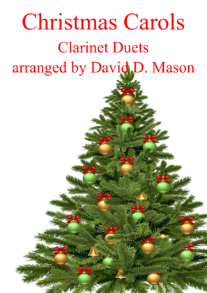 Book cover for 10 Christmas Carols for Clarinet Duet and Piano