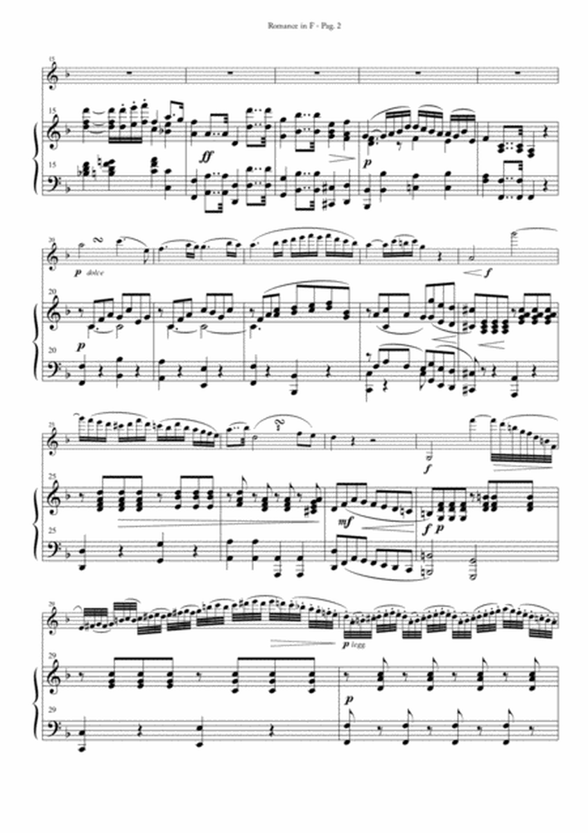 Romance in F for Violin and Piano image number null