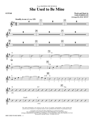 Book cover for She Used To Be Mine (from Waitress the Musical) (arr. Mac Huff) - Guitar