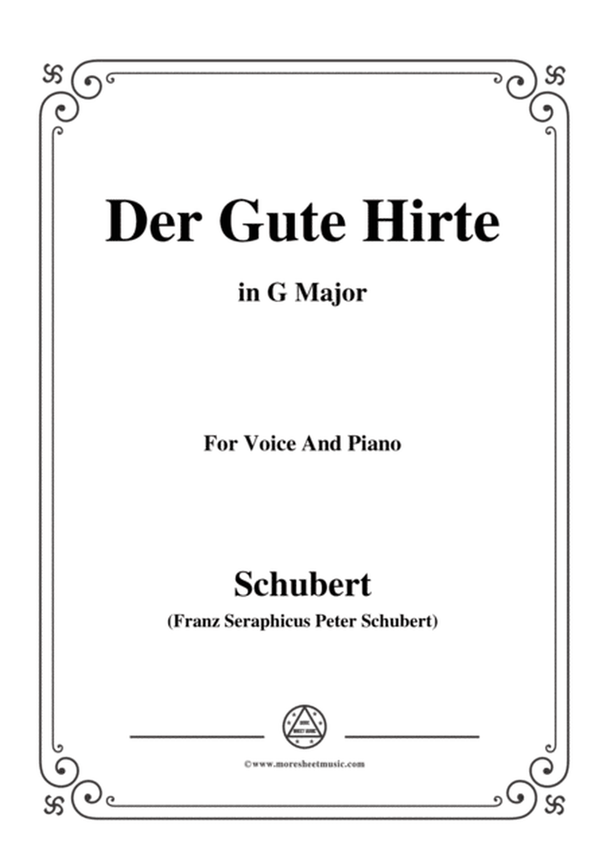 Schubert-Der Gute Hirte,in G Major,for Voice&Piano image number null