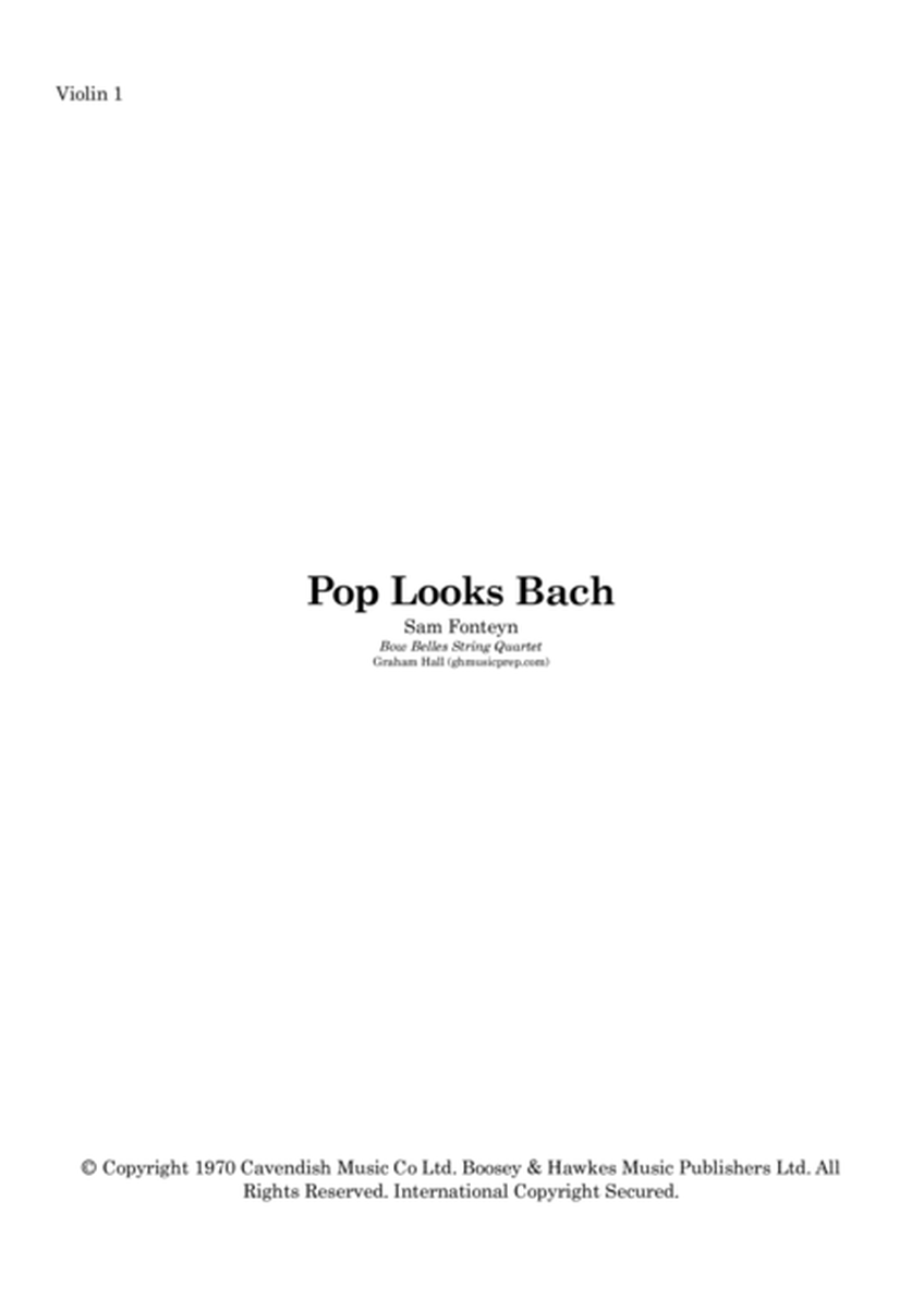Pop Looks Bach String Quartet - Digital Sheet Music