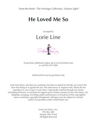 Book cover for He Loved Me So