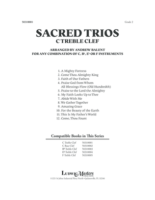 Book cover for Sacred Trios (C Treble Clef)