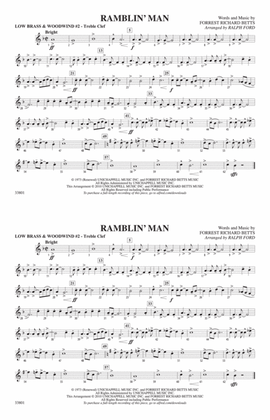Ramblin' Man: Low Brass & Woodwinds #2 - Treble Clef