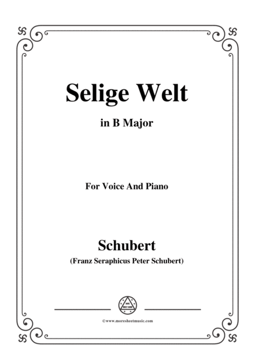 Schubert-Selige Welt(Blessed World),Op.23 No.2,in B Major,for Voice&Piano image number null