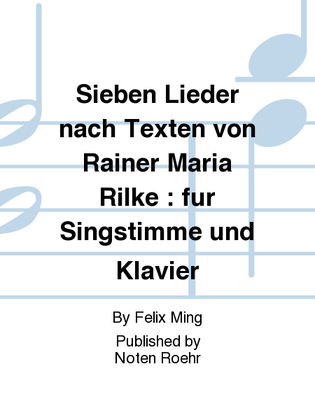 Book cover for Sieben Lieder nach Texten von Rainer Maria Rilke