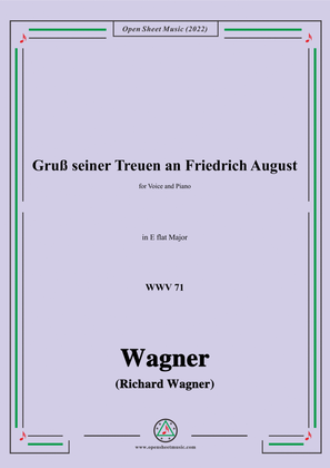 Book cover for R. Wagner-Gruß seiner Treuen an Friedrich August,WWV 71,in E flat Major