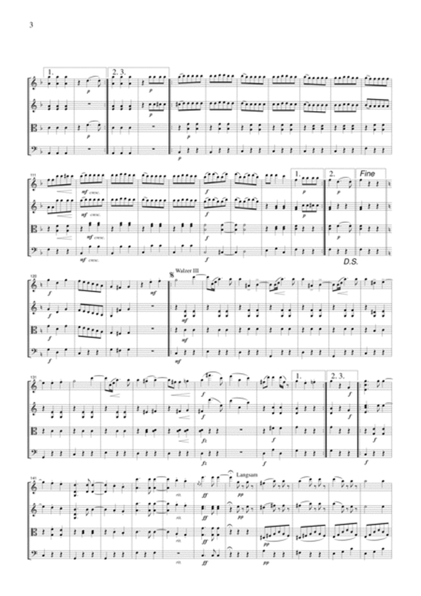 J.Strauss Vienna Blood (Wiener Blut) Waltz, for string quartet, CS105