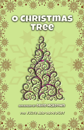 Book cover for O Christmas Tree, (O Tannenbaum), Jazz style, for Flute and Oboe Duet