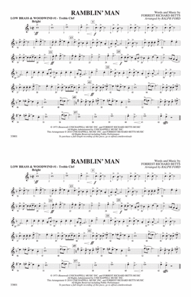 Ramblin' Man: Low Brass & Woodwinds #1 - Treble Clef