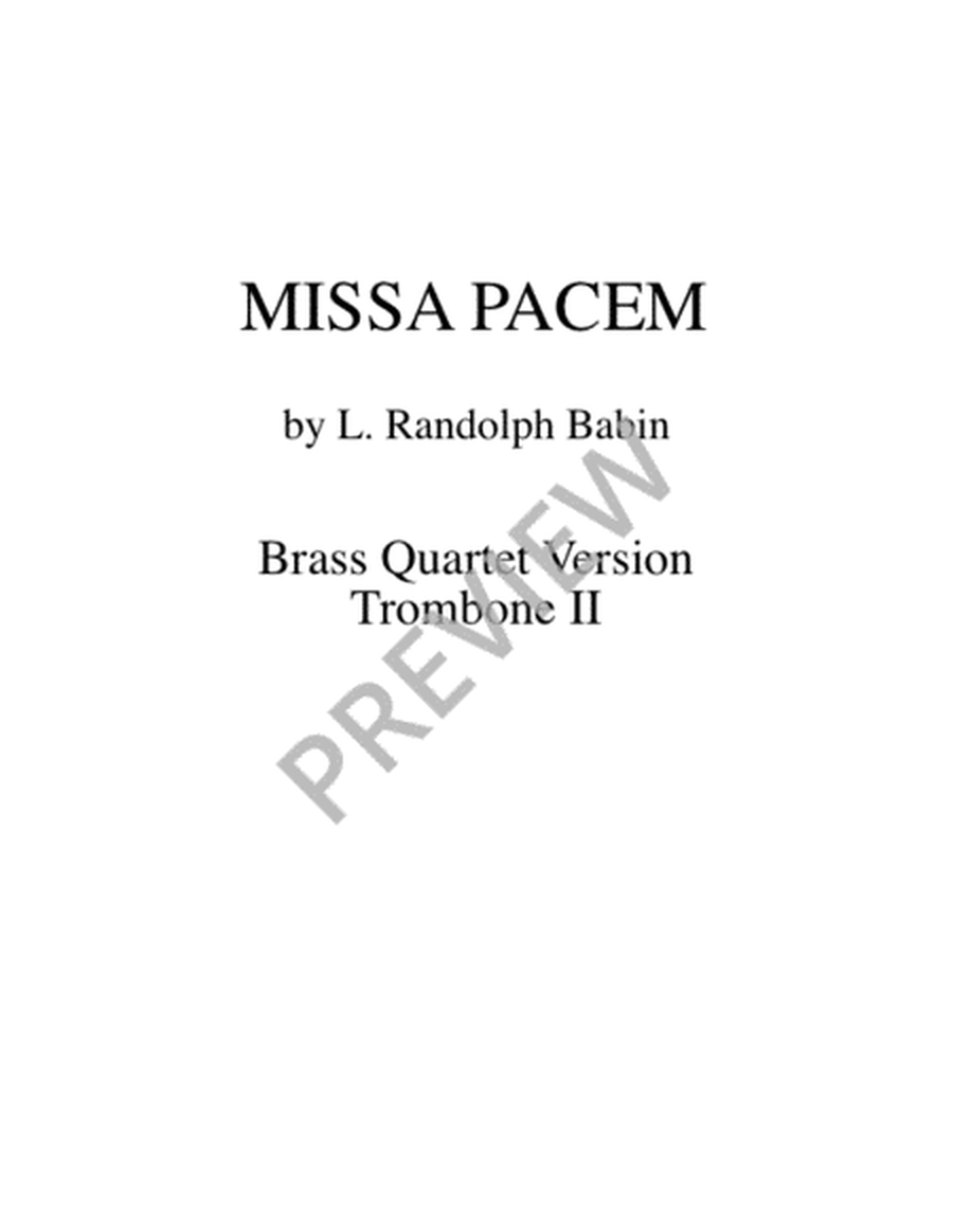 Missa Pacem - Brass Quartet edition