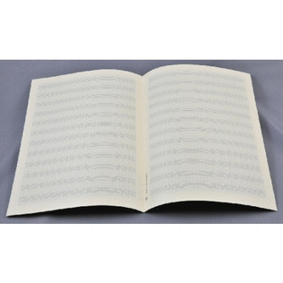 Book cover for Music manuscript paper 12 staves with ledger lines