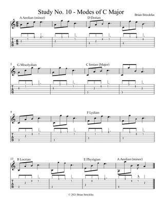 Study No. 10 - Modes of C Major