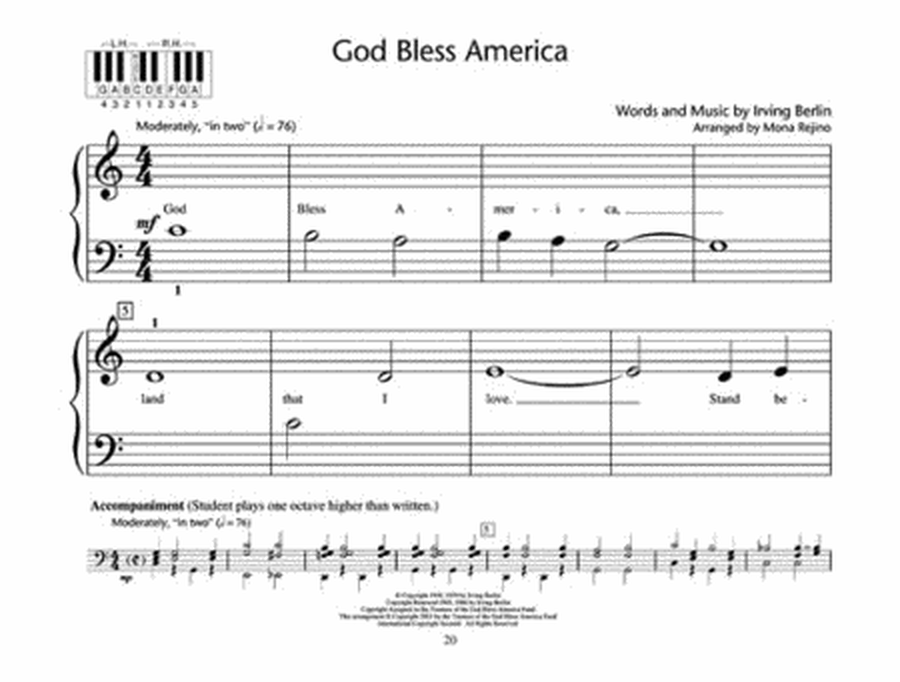 God Bless America and Other Patriotic Piano Solos - Level 1