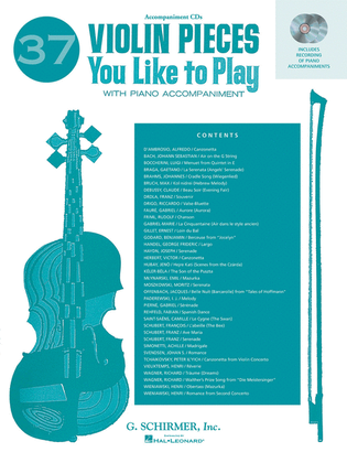 Book cover for 37 Violin Pieces You Like to Play