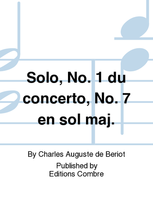 Book cover for Concerto No. 7 en Sol maj. Op. 73: solo no. 1